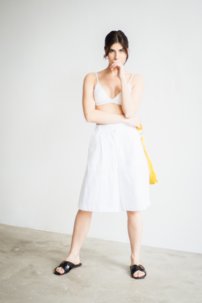 STELA ľanové bermudy WHITE