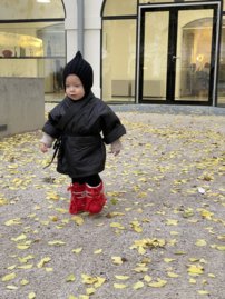 KIMONO unisex kids jacket BLACK