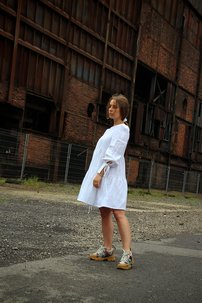 VANESA ľanové šaty WHITE
