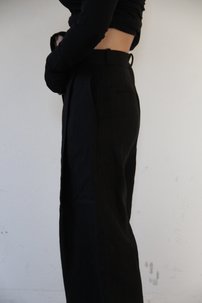 IVANA wide-leg nohavice BLACK