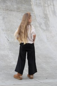 TERACOTA unisex ľanové nohavice BLACK