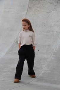 TERACOTA unisex ľanové nohavice BLACK
