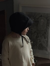 BONNET unisex ľanový čepček BLACK exclusive limited