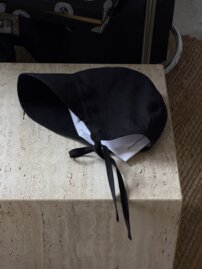 BONNET unisex ľanový čepček BLACK exclusive limited